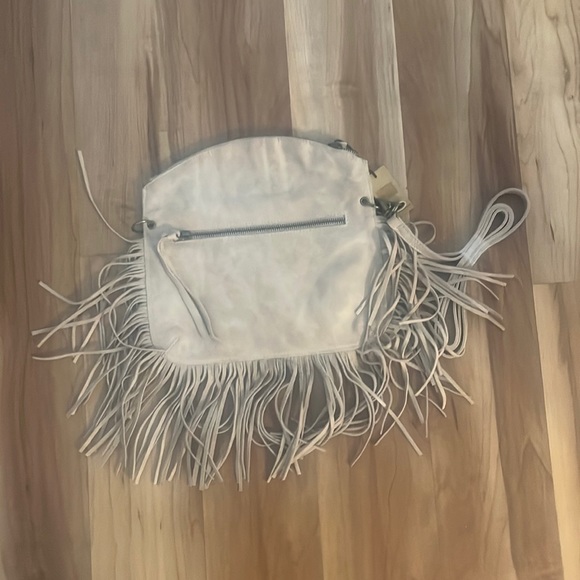 New Leather Fringe Handbag with strap - Picture 1 of 2